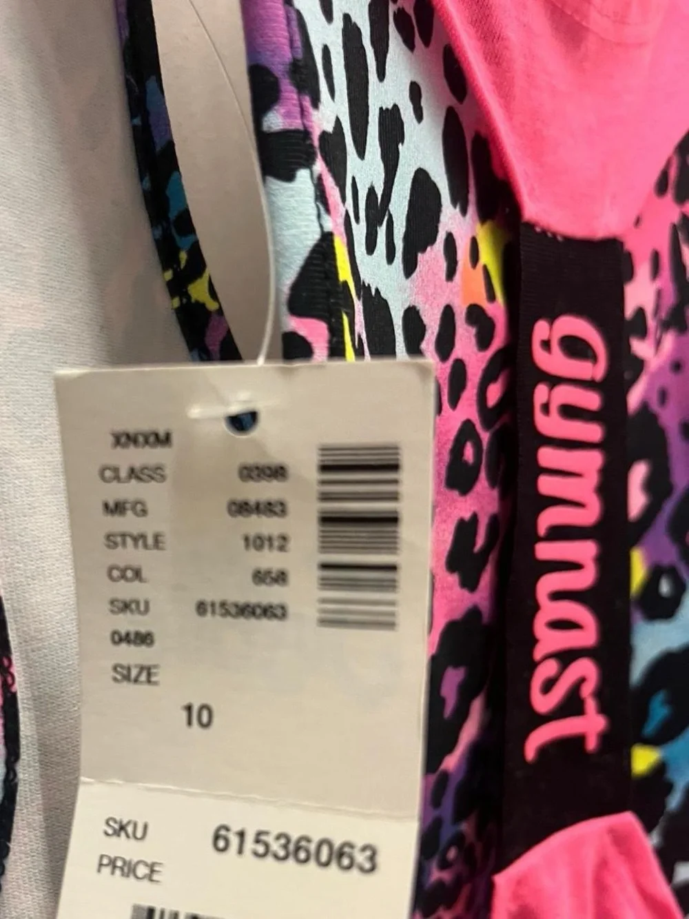 Size 10 justice life kids gymnastics tank top new with tags